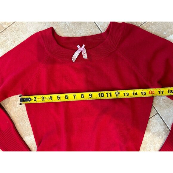 DEREK HEART Red Long Tunic Sweater /Dress- SIZE LARGE - Picture 4 of 4